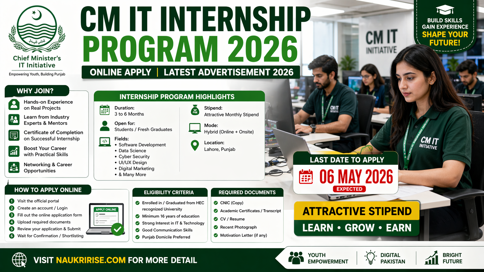 CM IT Internship Program 2026 – Online Apply | Punjab Govt Latest Advertisement