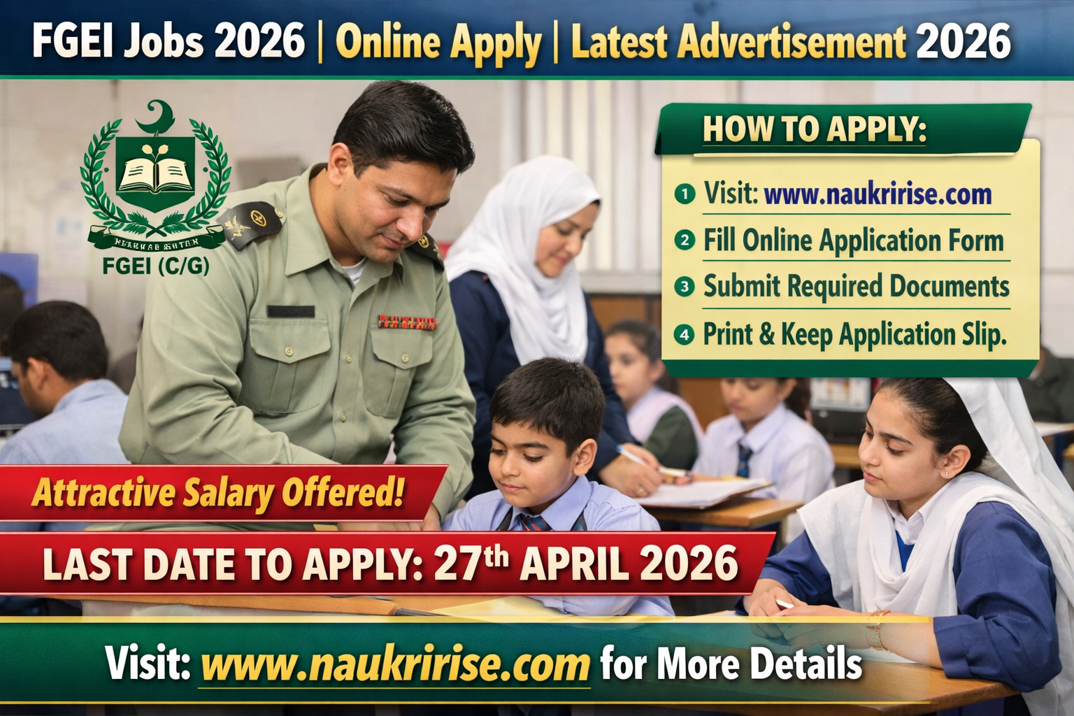 FGEI Jobs 2026 – Latest Advertisement | Online Apply Now