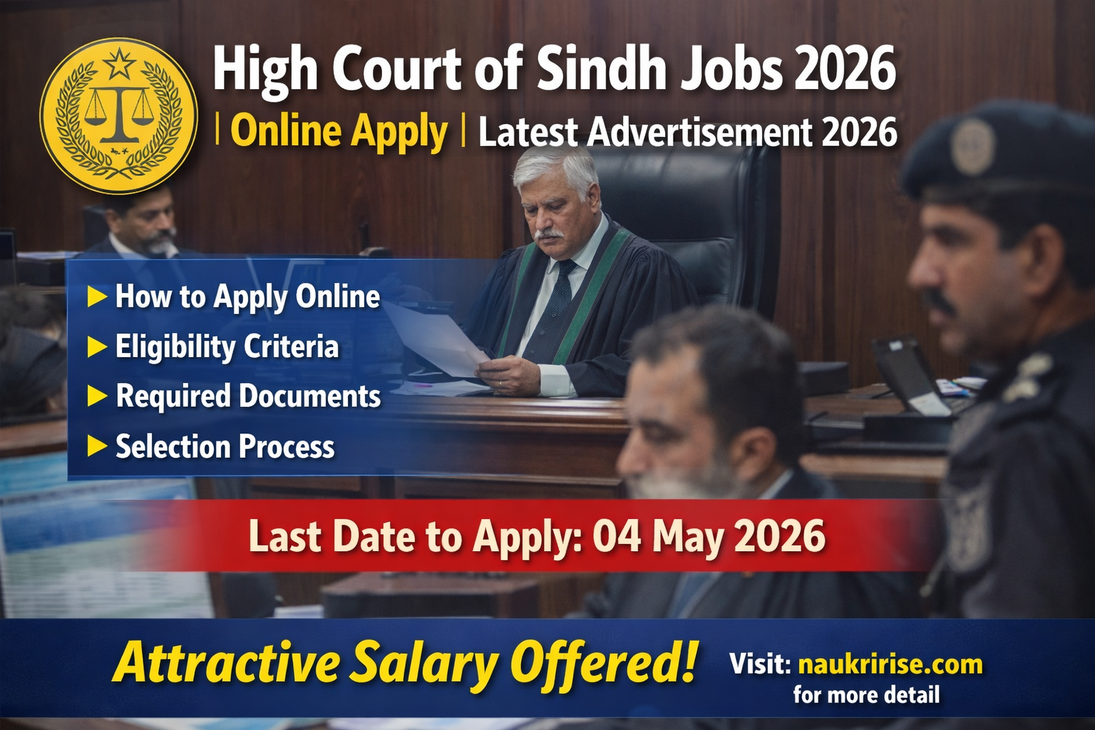 High Court of Sindh Jobs 2026 - Online Apply | Latest Advertisement