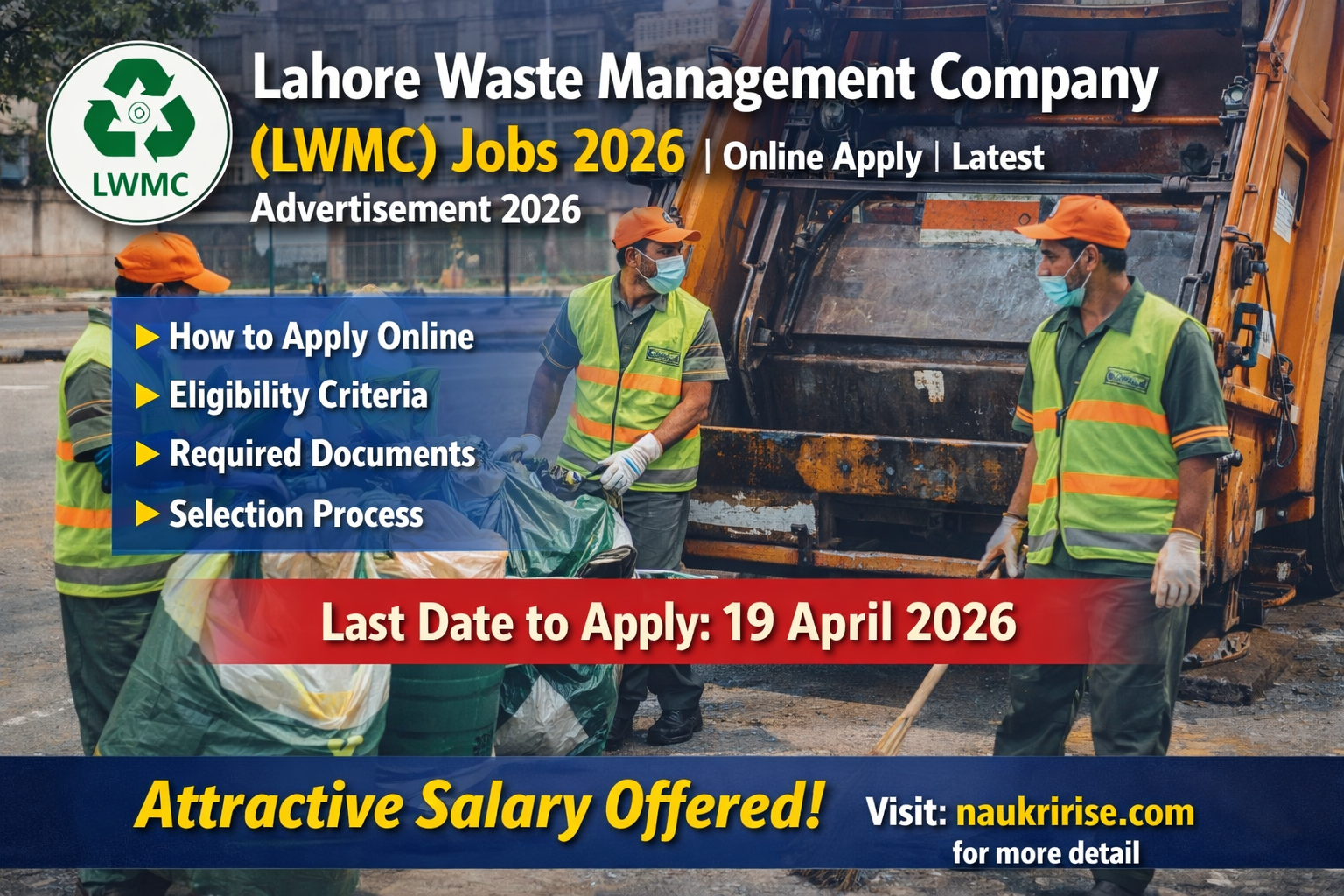 Lahore Waste Management Company Jobs 2026 - Online Apply | Latest LWMC Advertisement