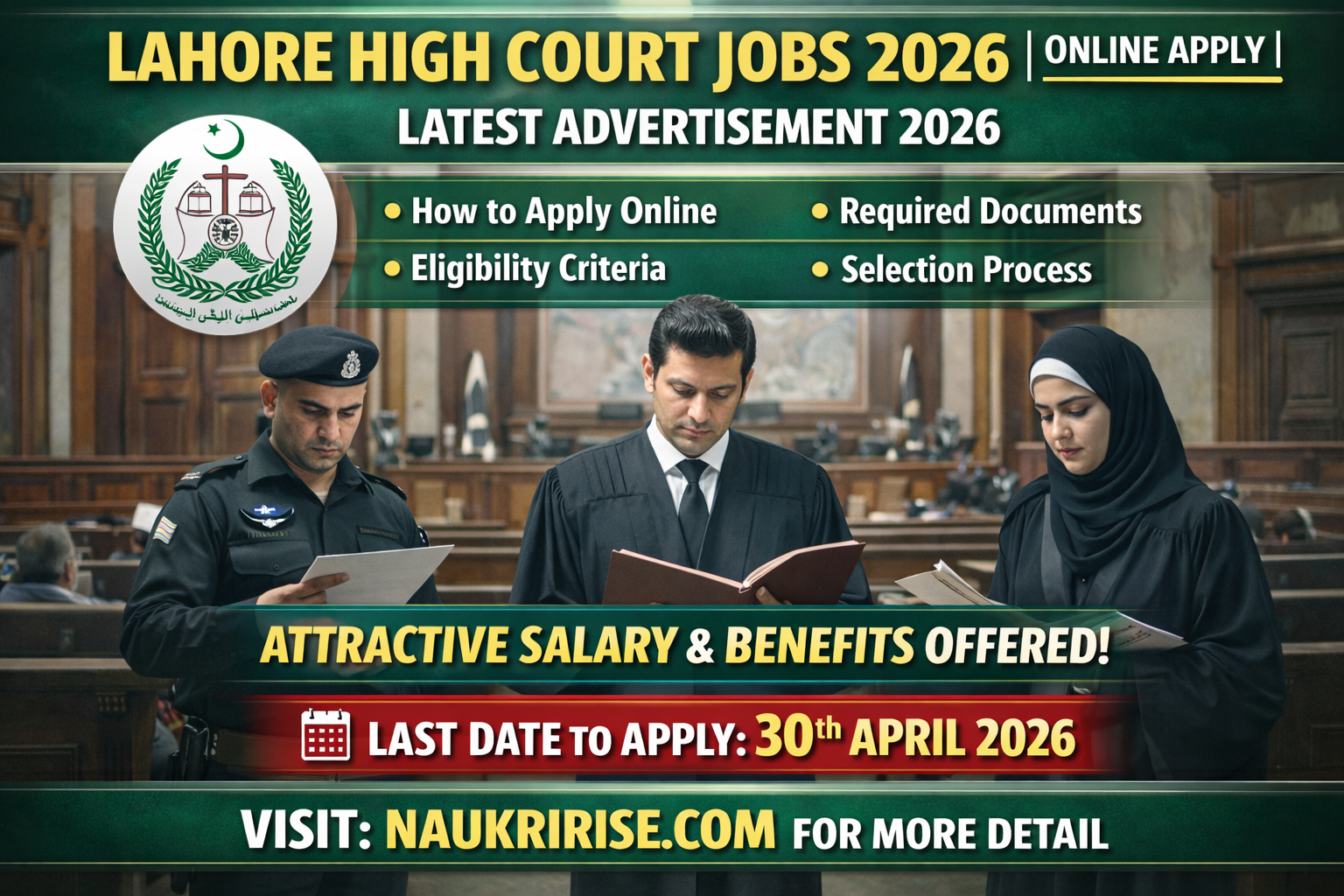 Lahore High Court Jobs 2026 – Online Apply | Latest LHC Advertisement