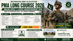 PMA Long Course – Pakistan Army Jobs 2026 Online Apply | Latest Advertisement